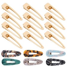 30pcs Gold Alligator Hair Clips Barrettes Metal Hollow Hair Clip for Silicone...