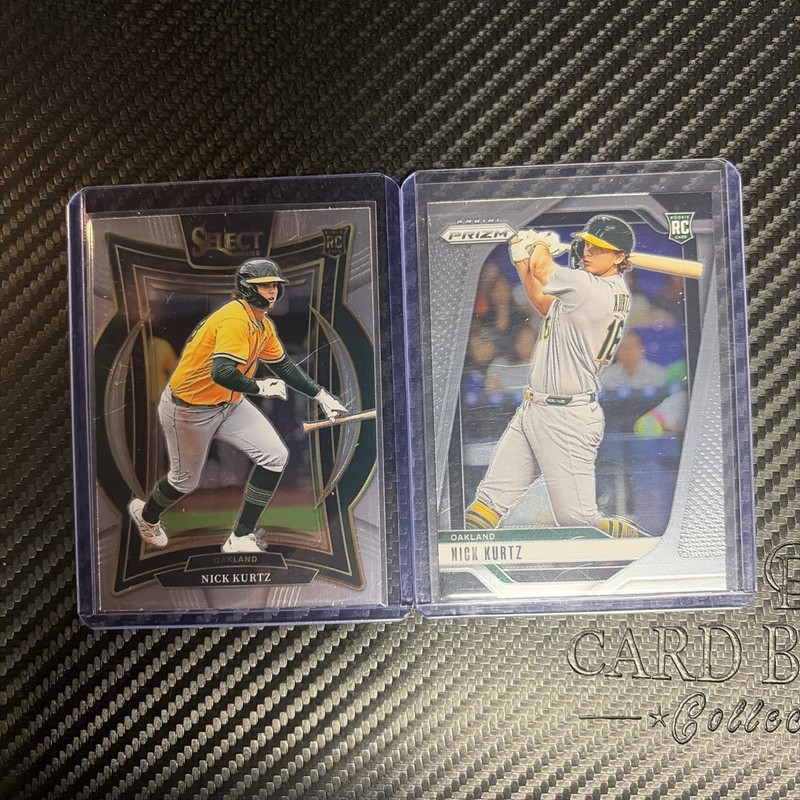 2025 Panini Select Nick Kurtz Concourse Rookie & Prizm RC Oakland Athletics 