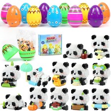 12 Pack Easter Basket Stuffers for Kids, Easter Egg Fillers with Building Blo...