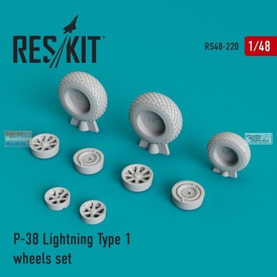 RESRS480220 1:48 ResKit P-38 Lightning Type 1 Wheels Set