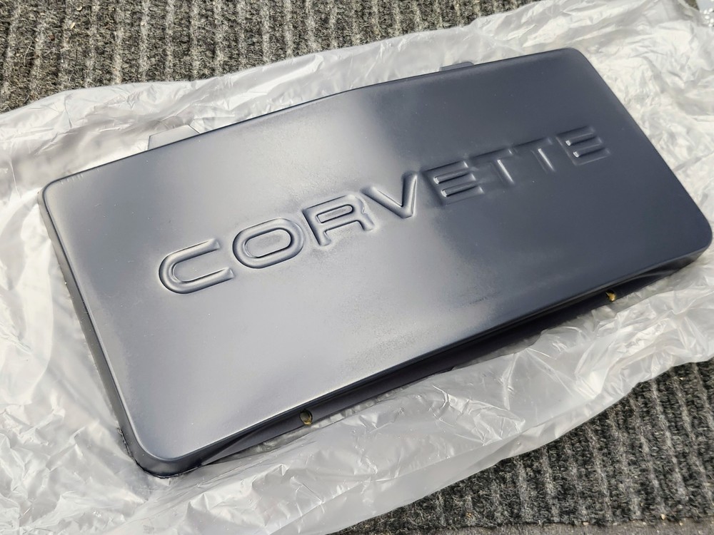 NOS OEM C4 Corvette Front Bumper License Plate Filler Panel 84-90