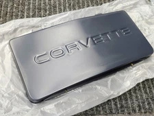 84-90 C4 Corvette Front Bumper License Plate Cover Insert Filler Panel NOS OEM