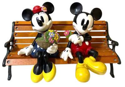 Disney ''Micky & Minnie'' große Gartenfigur Größe B 16,5 x H 11,8 x T 10,2 Zoll