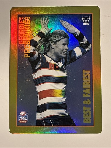 Georgie Prespakis 2026 AFLW Teamcoach Gold Best & Fairest Card
