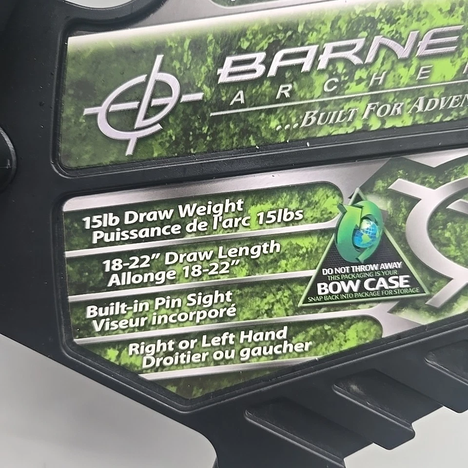 Barnett Archery Lil' Sioux Jr. Recurve Bow Junior Archery Set Green 15lb Draw - Image 4 of 4