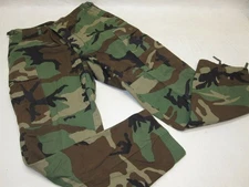 USGI ARMY BDU PANTS HOT WEATHER TROUSERS SUMMER RIPSTOP WOODLAND FOREST CAMO