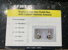 Washing Machine Outlet Box 1/2" Pex-A F1960 Expansion Connection x 3/4" MHT C...