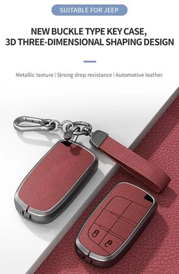 Funda para llave portátil a presión con llavero para Jeep Grand Cherokee Renegade - Imagen 1 de 4
