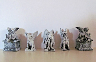 Lemax  Spooky Town Figurines - Gargoyles, Set Of 5 #52124