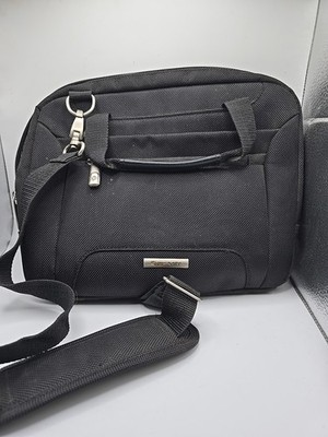 Samsonite Tablet Shoulder Bag Black 12x10 5 Pockets, Shoulder Strap, And Handles
