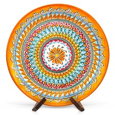 Lagan Ø 37cm Keramik Teller Rischtan Orientalische Kazan Ляган Muster orange MIX