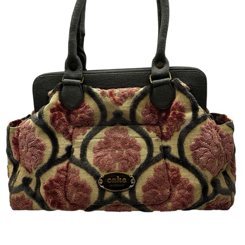 Cake By Petunia Pickle Bottom Diaper Bag W/small Pouch Pink Gray Tapestry