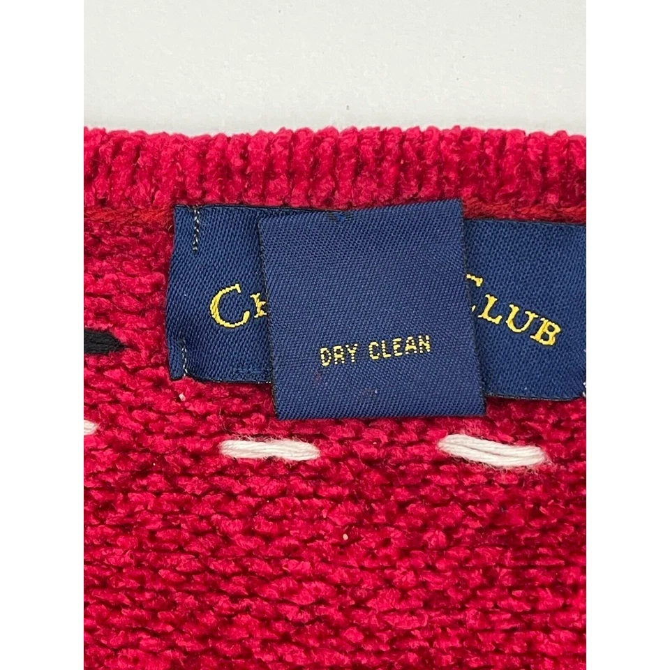 Cárdigan Charter Club para mujer suéter manga larga talla grande 2X rojo botón delantero Foto 4 de 4