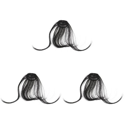 3 Count Fringe Komplette Serie Extensions Echthaar Clip Gefälschte Haarspangen