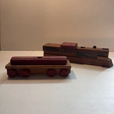 Vintage Wooden Handmade Toy Trains