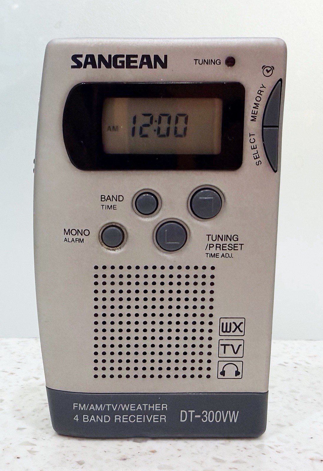 SANGEAN DT-300VW AM/FM/WX Weather POCKET RADIO Speaker Porta