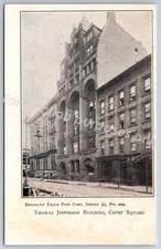 Brooklyn Eagle: #207 Thomas Jefferson Bldg Court Square New York Vtg Postcard
