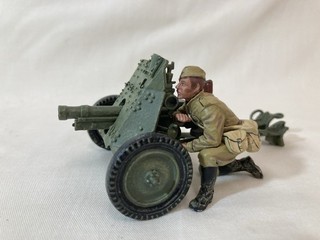 [2603] King & Country Toy Soldiers RA010 Russian Anti Tank Gun Set