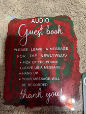 Handmade Acrylic Audio Guest Book Wedding Sign