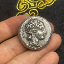 Wonderful Ancient Roman Greek Bronze Coin Intaglio In Excellent Condition