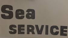 Original Vintage Sea Service Mini Iron On Transfer