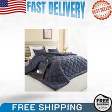 Oversized King Comforter 128x120, All Season Lightweight Down Alternative, Grey