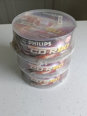 Philips Recordable Blank CD-R 16x Discs 75er Pack (3 x 25) Hüllen | 80 Min 700MB