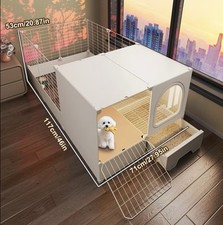 Dog Puppy Palace-Kennel,Crate,Cage, House- One Bedroom Play Area Bathroom
