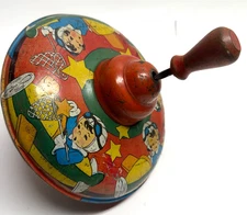 Vintage Tin Litho Spinning Top Toy from Ohio Art Co.