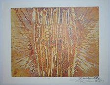 Listed Indian Artist Krishna Reddy Original Limited Edition Print  Signed