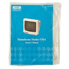 Tandy Monochrome Monitor VM-4 Owner  s Manual VTG 1987 SEALED