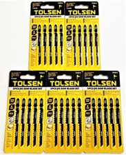 25 TOLSEN T-SHANK JIG SAW BLADES SWISS JIGSAW WOOD PVC 6TPI HCS T244D #76803