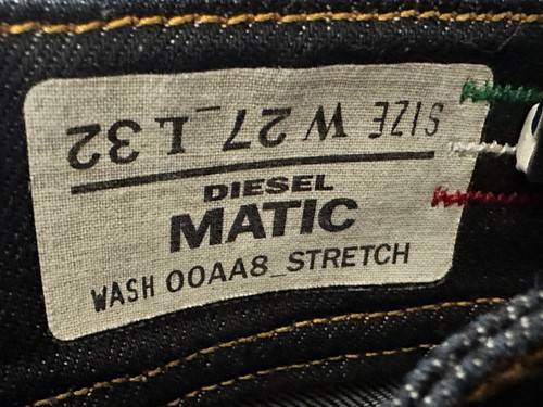 Diesel Matic Black Denim Straight Leg Stretch Jeans Pants Mens 27x32 - Picture 5 of 5
