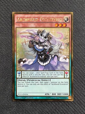 Yugioh Archfiend Eccentrick 1st Edition Gold Ultra Rare PGL3-EN056 NM