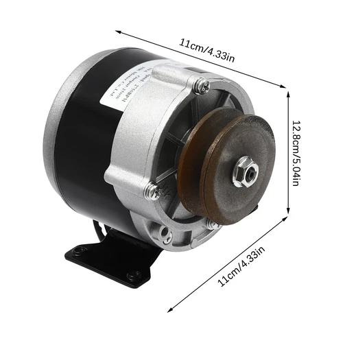 Motor eléctrico de reducción de engranajes 36V/12V potente motor eléctrico con polea de correa - Imagen 17 de 38