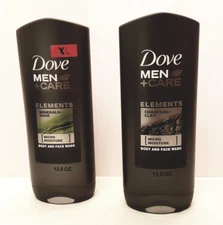 2x Dove MEN+ Care  2-IN-1 Body/Face Elements Body Wash 13.5oz New Lot of 2