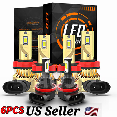 For Jeep Grand Cherokee 2019 2020 2021 Combo LED Headlight Hi/Low Beam+Fog Light