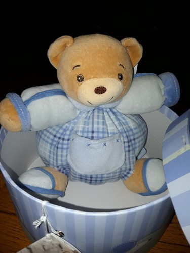 Doudou P'Tit Ourson Bleu Kaloo Chubby Bear Avec Boite Et Etiquette Ttbe 18 Cm - Picture 3 of 6