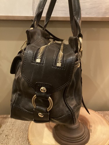 RARE COACH HAMPTON LINDSAY LG LEATHER TOTE SHOPPER SATCHEL BLACK 12475 - Picture 6 of 18