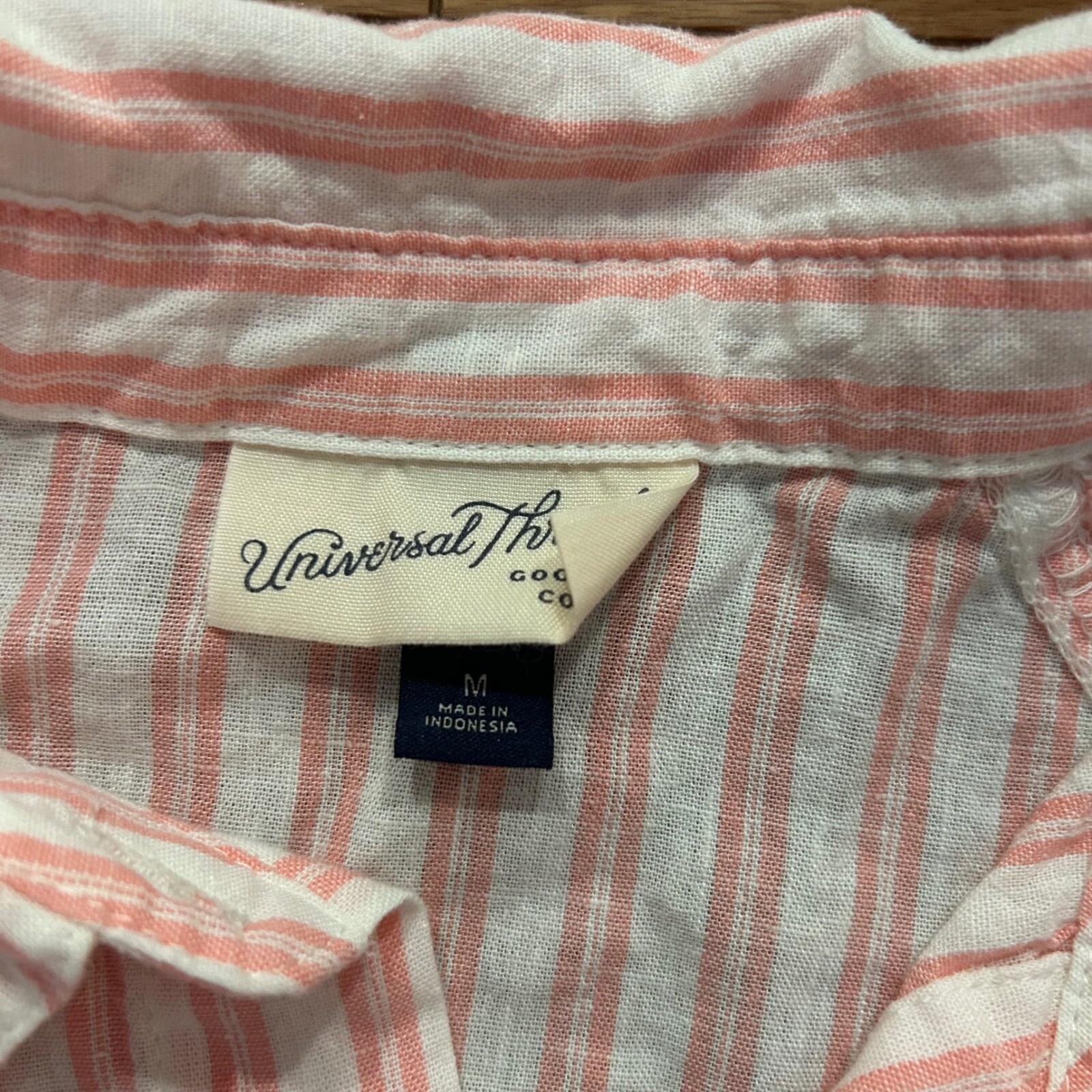 Universal Thread Striped Linen Blend Button-Up Sh… - image 7