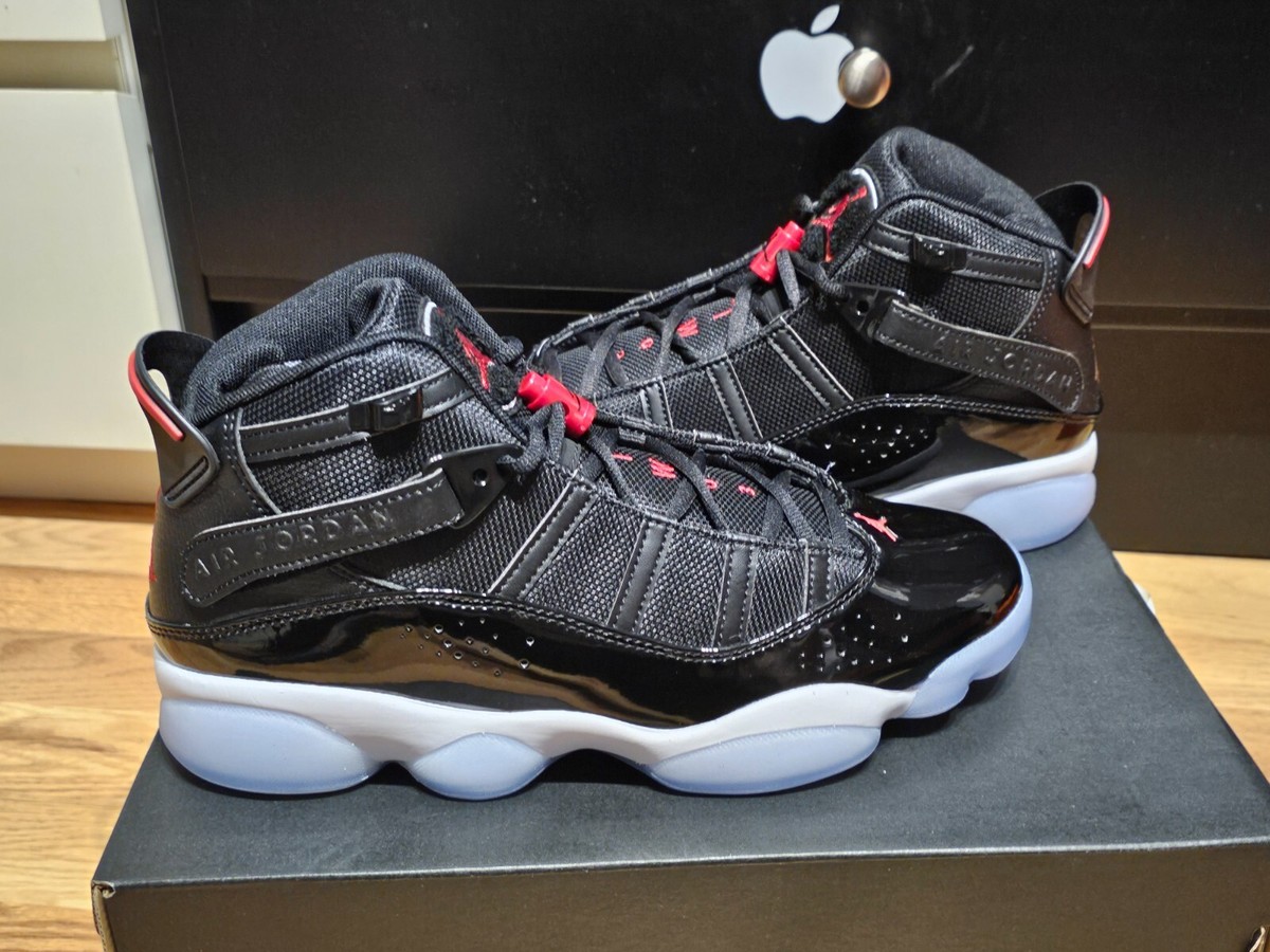 Size 9.5 - Air Jordan 6 Rings Black Gym Red for sale online | eBay