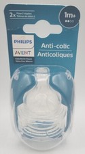 Philips Avent Anti-colic Baby Bottle Slow Flow 2 Nipple 1m . Factory Sealed New