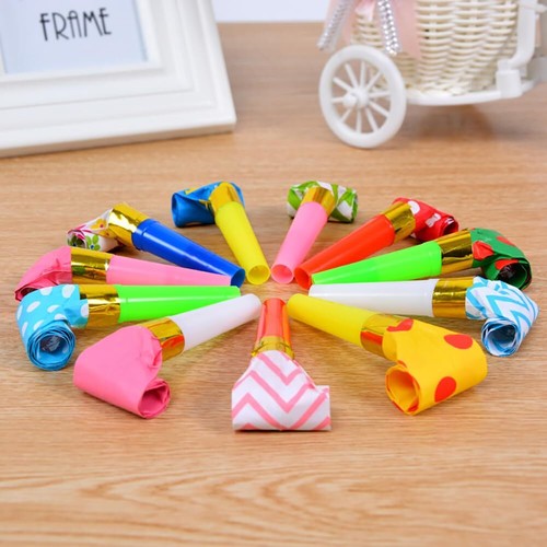 UUYYEO 30 Pcs Party Noisemakers Horns Blow Outs Whistle Blower Colorful Music... - Picture 3 of 6
