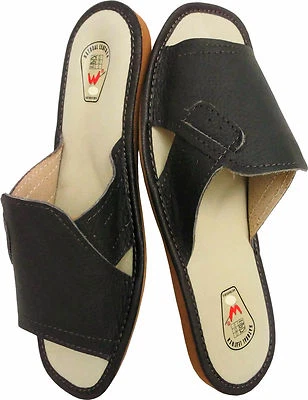 Hausschuhe - Pantolette  Gr.44 *Echt LEDER*  Bequeme (Made in Poland 27-1-3-11) - Bild 1 von 4