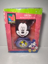 Mickey Mouse Coin & Key Case Keychain Gift Set MIB (FF38) - NEW OLD STOCK - READ