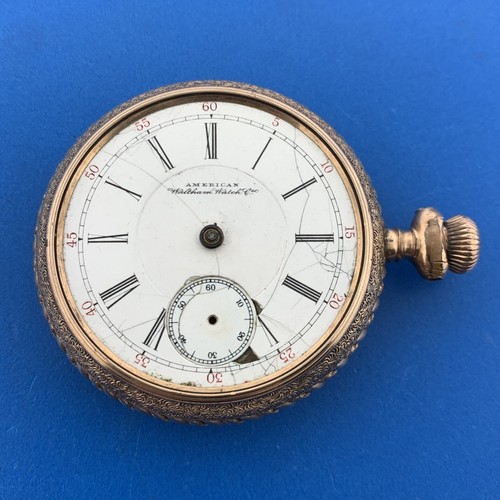 Antique American Waltham Watch Company Gold Filled Open Face Pocket