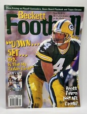 Beckett Football Magazine #95 Feb 1998 Brett Favre & Barry Sanders Co-MVP's