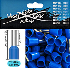 Sky High Car Audio Insulated Aluminum Wire Ferrules 14 Gauge 50 pieces - Blue