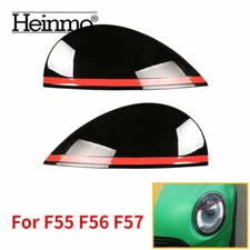 2PCS Headlight Double Eyelid Cover Sticker For  F55 F56 F57 Cooper S JCW ONE