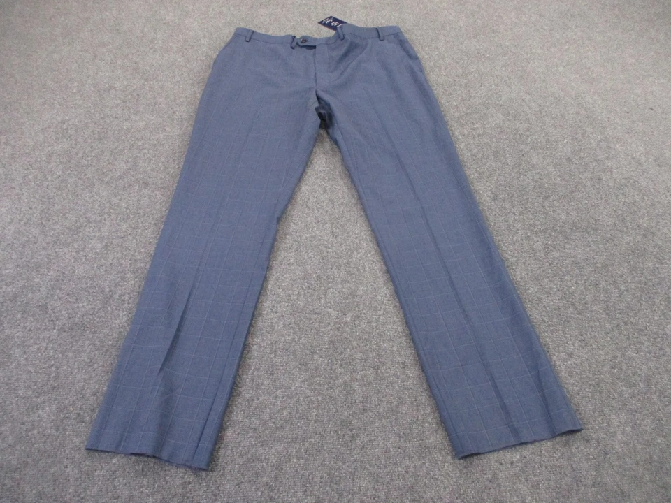 Ralph Lauren Pants Mens 44 Plaid Wool Chino Business Comfort Flex Unhemmed NEW - Image 2 of 4